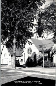 RPPC Congregational Church Whitewater WI Vintage Postcard J34