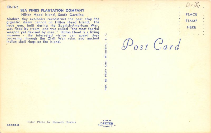 Hilton Head Island South Carolina 1960s Postcard Sea Pines Plantation Company