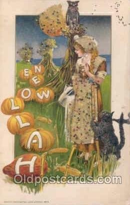 Artist Samual Schmucker Halloween Unused light corner wear, glitter on card, ...