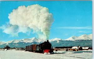 FREMONT PASS, CO Colorado   Highest Steam Railroad in US   c1950s    Postcard