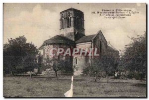 Old Postcard Charente Picturesque Moutiers on Boeme The Church Historical Mon...