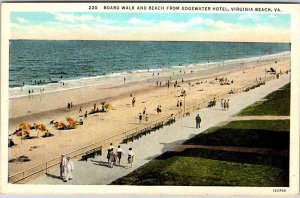 Postcard BOARDWALK SCENE Virginia Beach Virginia VA AM1264