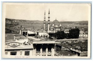 1928 Mosquee Yeni Diami (Valide) Istanbul Turkey Posted RPPC Photo Postcard