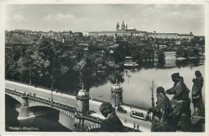 Postcard cityscape Prague Czech Republic