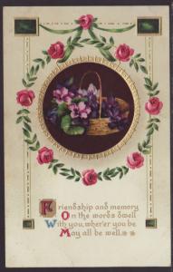 Friendship,Flowers Postcard