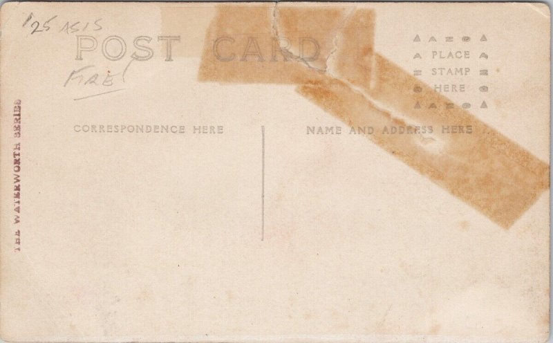 Prince Albert SK 1914 Fire Manville Hardware Saskatchewan RP Postcard H58 *as is