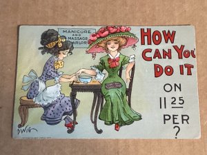 Manicure & Massage How Can You Do It on 11.25 PER? Artist DWIG signed Grade 4