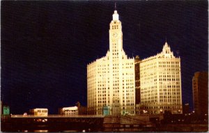 Illinois, Chicago - Wrigley Building At Night - [IL-208]