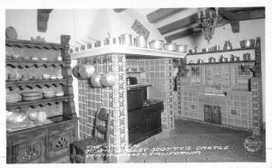 Death Valley CA Scottys Castle Kitchen Real Photo Antique Postcard K47184