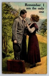 1911  Remember I Am The Only One   Romance Couple  Postcard