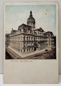 Baltimore MD Maryland City Hall c1905 Postcard C11