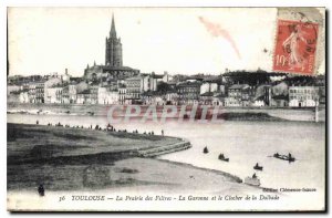 Postcard Old Toulouse La Prairie Filters The Garonne and the Tower of the Dal...