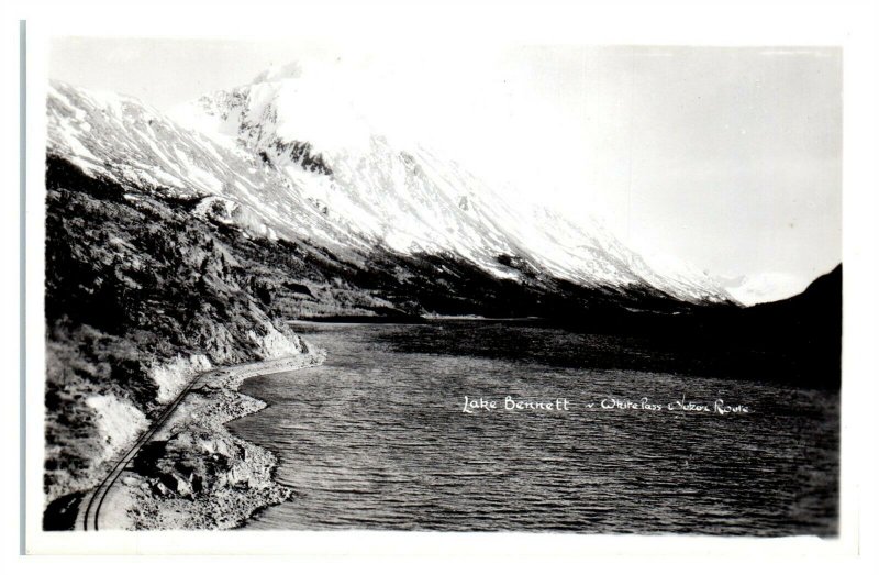 RPPC Lake Bennett, BC, White Pass & Yukon Route Real Photo Postcard *6V(3)10