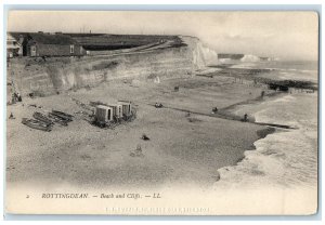 c1910 Rottingdean Beach and Cliffs Brighton Sussex England Unposted Postcard