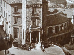 Scotland DUNOON Argyll Street & East Bay ARGYLL HOTEL c1930s RP Postcard