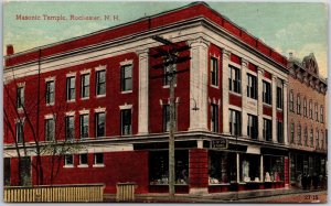 1912 Masonic Temple Rochester New Hampshire NH Posted Postcard