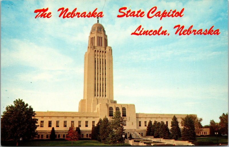 Nebraska NE Lincoln Capitol City Hall Vintage - Postcard Old View 