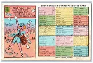 1934 Girl US Mail Correspondence Checklist Milford Delaware DE Vintage Postcard
