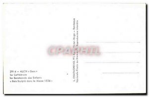 Old Postcard Auch Gers La Cathedrale The Sarabande Children Wood Sculpting in...