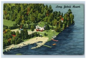 Vintage Lohn John's Resort Phillips Wisconsin Postcard P7E