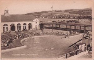 Bathing Pool Prestatyn Wales Swimming Flag Old Valentines Postcard