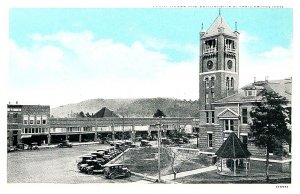 Arkansas  Ozark , Court House and Commercial Steet 1920's