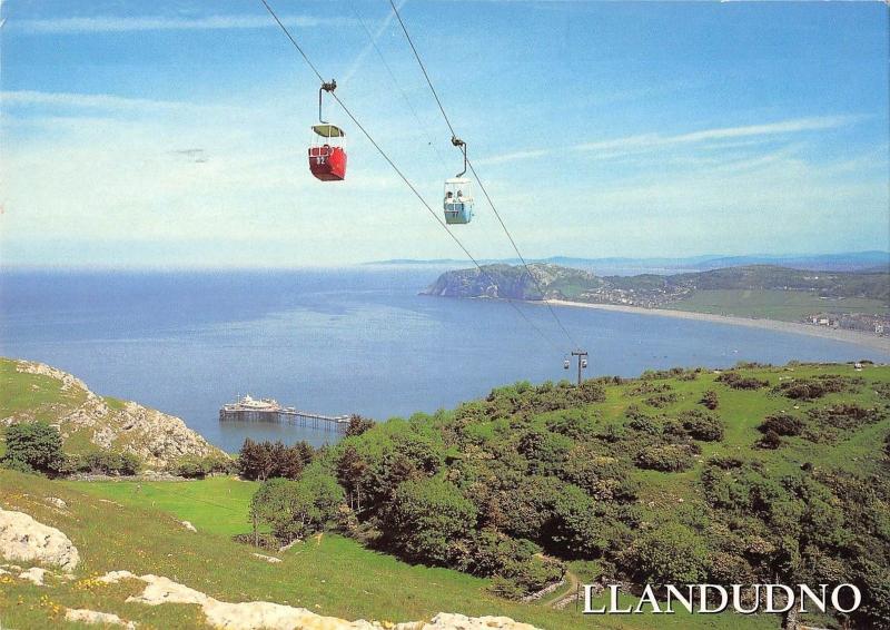 BR90396 llandudno cable train wales cable railway and pier