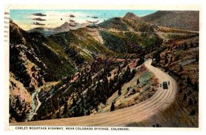 Postcard HIGHWAY SCENE Colorado Springs Colorado CO AS7043