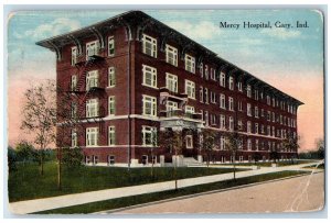 1915 Mercy Hospital Building Roadside Pathways Entrance Gary Indiana IN Postcard 