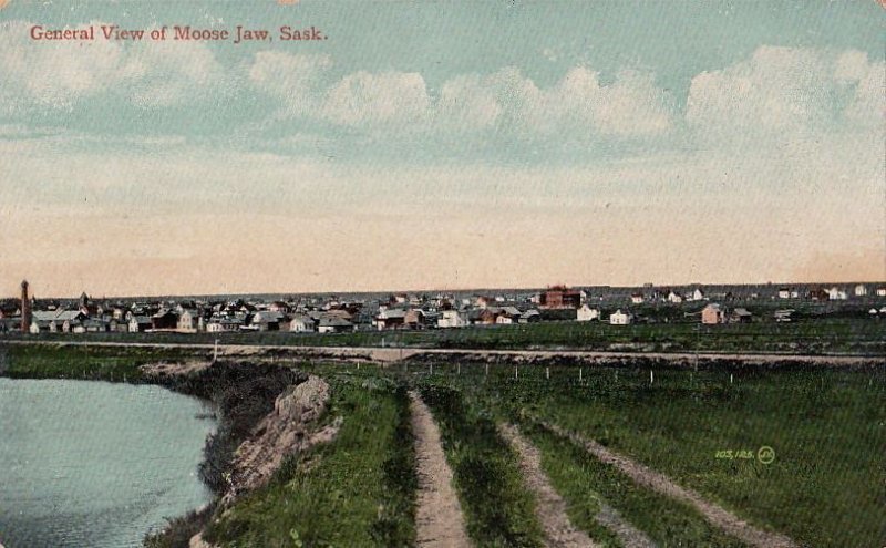 Postcard General View Moose Jaw Canada