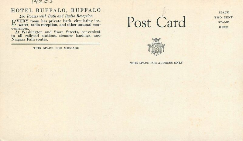 Postcard New Buffalo Hotel 1920s roadside 23-232