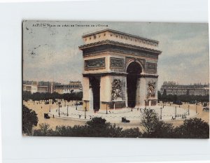 Postcard Place De L Arc De Triomphe De L Etoile Paris France