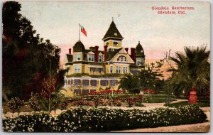 1912 Glendale CA-California, Sanitarium Flower Garden & Nature View, Postcard