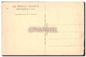 Old Postcard La Douce France Saint Germain En Laye Inconjunctions of the terrace