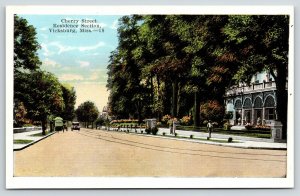 Vicksburg Mississippi~Cherry Street Mansion~Wagon & Autos in Neighborhood~1916