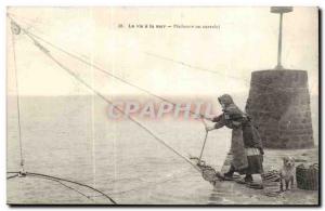 Life has fisherwoman marvelous liftnet -Carte Old Post