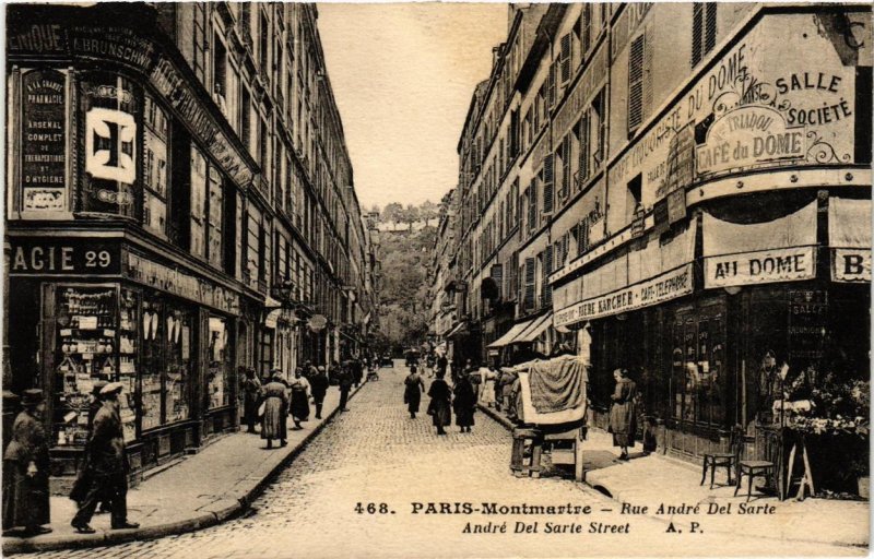 CPA PARIS (18e) Montmartre. Rue Anrde del Sarthe. (538117)