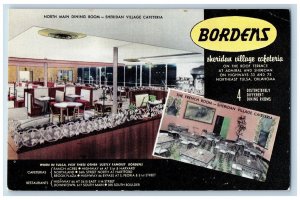 Tulsa Oklahoma Postcard North Bordens Cafeteria Main Dining Room Multiview c1940