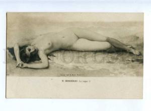 244835 NUDE Nymph MERMAID Wave by BOUGUEREAU Vintage PC