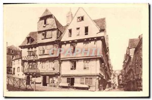 Old Postcard Morlaix Old Houses and the High Street Perspective