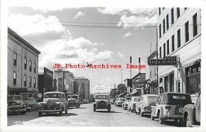 AK, Fairbanks, Alaska, RPPC, Street Scene, 50s Cars, No 109-RC