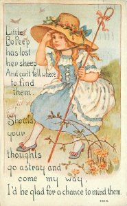 Artist Impression Little Bo Peep Nursery Rhyme Postcard 21-1994