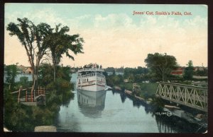 h2211 - SMITH'S FALLS Ontario Postcard 1909 Jone's Cut. Steamer