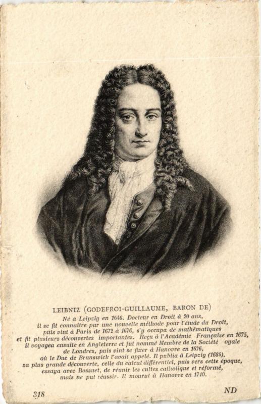 CPA GODEFROI-GUILLAUME, BARON DE LEIBNIZ. Savant inventeur (287549)