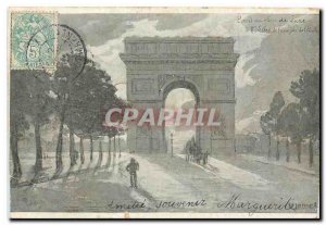 Old Postcard Paris Arc de Triomphe
