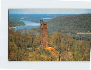 Postcard Aerial View of Bowmans Hill And Tower Pennsylvania USA