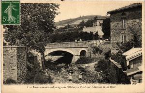 CPA LAMURE sur AZERGUES Pont sur l'Avenue de la Gare (444259)