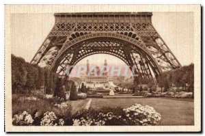 Old Postcard The Small Paintings of Paris near the gardens of the Eiffel Towe...