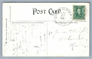 SOUTHPORT ME HENDRICK'S HEAD LIGHTHOUSE 1907 ANTIQUE POSTCARD