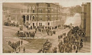 Norwich CT Fire Department Merchants Week 1914 Real Photo Postcard